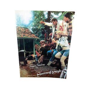 1979 Smirnoff Vodka Vintage Print Ad Super Sunday Football Style